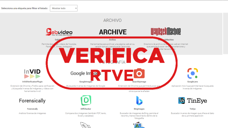 Practica tus habilidades con la Caja de herramientas b�sica de VerificaRTVE