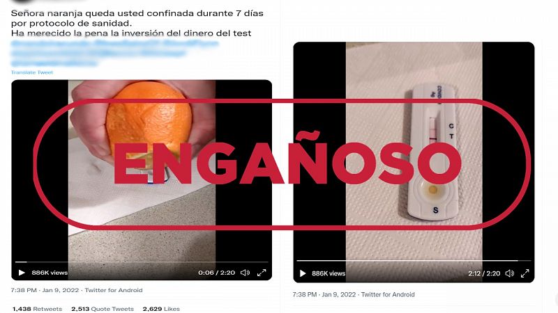 Este vídeo del zumo de naranja no demuestra la invalidez de los test de antígenos