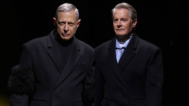 Jeff Goldblum y Kyle MacLachlan sorprenden a todos desfilando para Prada