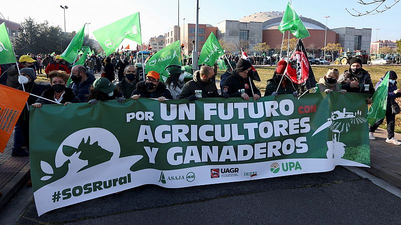 Más de 2.000 personas y 400 tractores marchan en Logroño en defensa del campo, un sector "al límite"