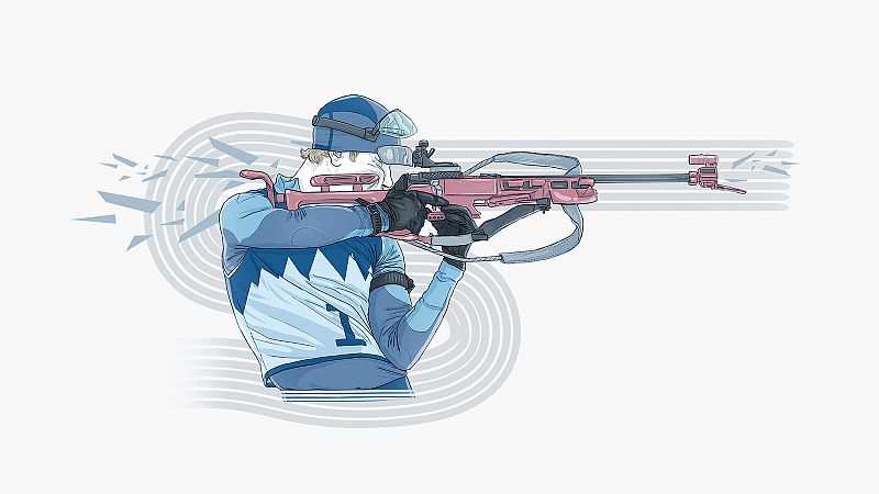 Biatlón, esquiar con el rifle a cuestas