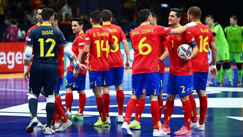 España se sube al podio europeo de fútbol sala tras golear a Ucrania