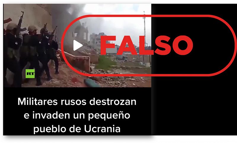 Este vídeo que dice mostrar la invasión rusa de Ucrania es falso