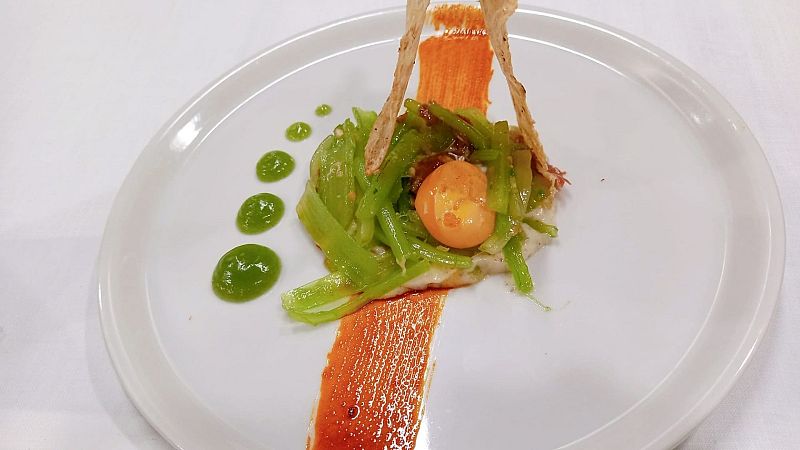 Receta de timbal de borraja y patata trufada