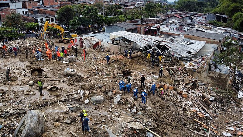 Al menos 15 muertos y 30 heridos en Colombia por un deslizamiento de tierra provocado por las fuertes lluvias