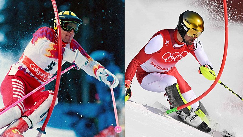 El esquiador Johannes Strolz, campeón olímpico 34 años después que su padre en la misma prueba