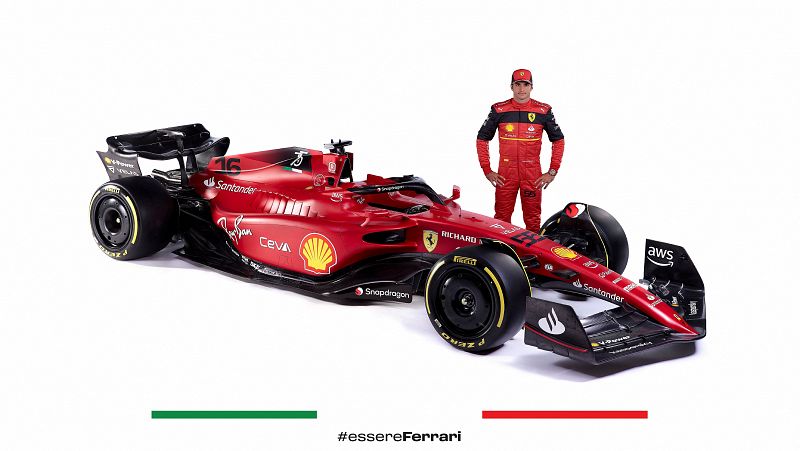 Ferrari presenta el F1-75, un coche que refleja el "esfuerzo" de la escudería