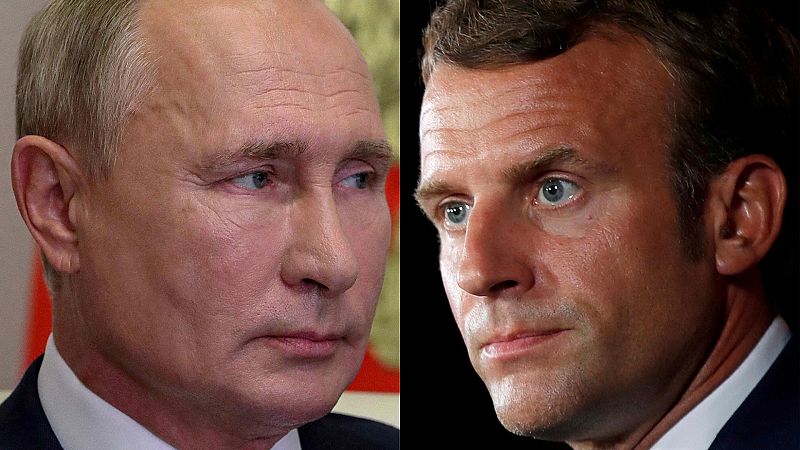 Macron y Putin acuerdan trabajar en favor de un alto el fuego en el este de Ucrania