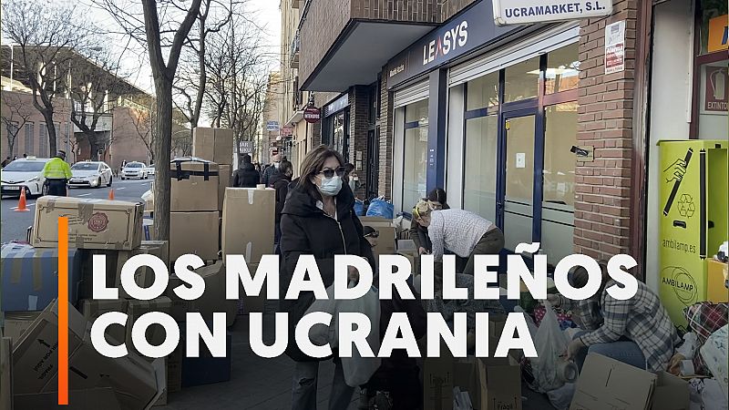 Toneladas de solidaridad, rumbo a Ucrania desde una tienda de ultramarinos de Madrid: "Toda ayuda es poca"