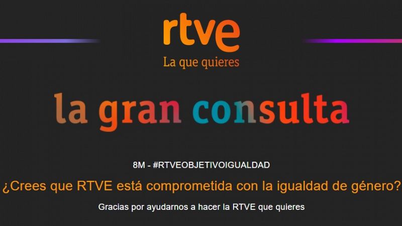 RTVE lanza 'La gran consulta de la igualdad'