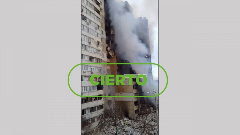 Estas imágenes de las consecuencias de un bombardeo en la ciudad de Járkov son ciertas