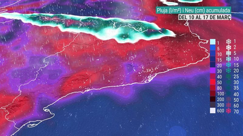 Previsió de pluges abundants i extenses