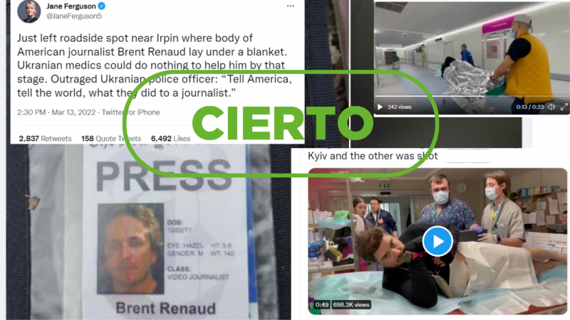 Los testimonios y vídeos en redes sociales que han confirmado el fallecimiento del videoperiodista Brent Renaud