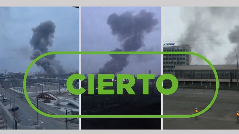 Este vídeo del ataque a la planta del constructor de aviones Antónov es real