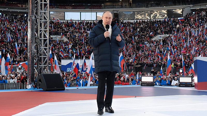 Putin justifica su invasión de Ucrania ante miles de rusos: "Tenemos planes y los vamos a lograr"