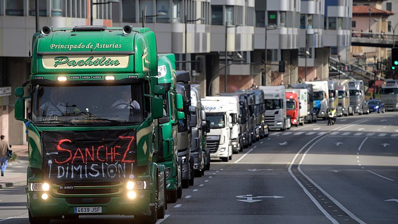 Ausencia de incidentes en la sexta jornada de huelga indefinida de transportistas