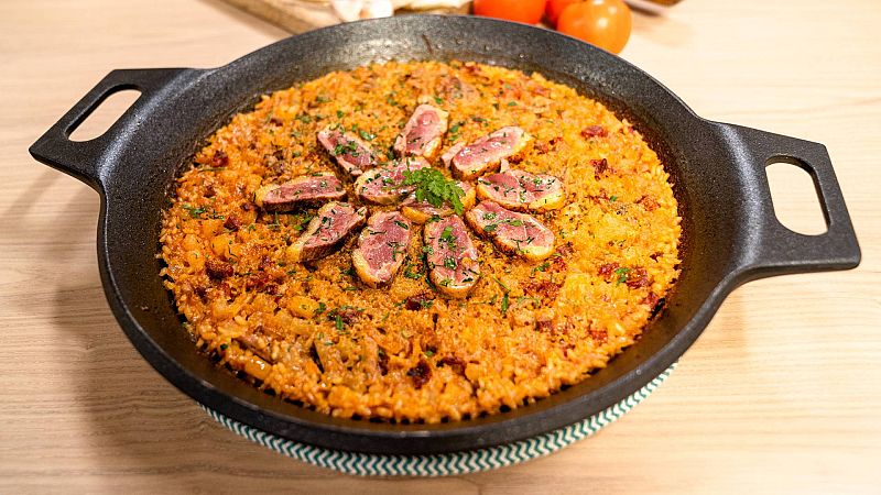 Enciende el horno para esta receta de arroz de pato