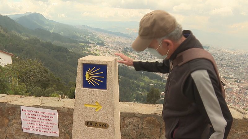Bogotá instala un fito quilométrico do Camiño de Santiago