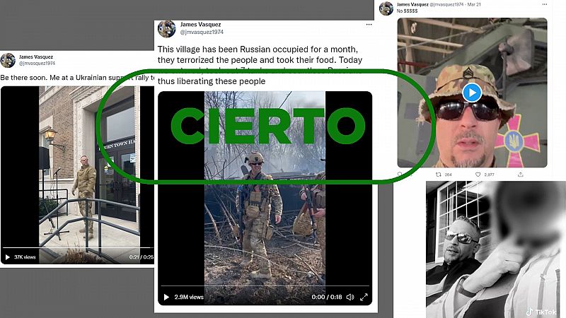Estas imágenes de un uniformado estadounidense en la guerra de Ucrania son reales