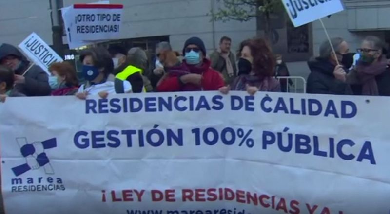 Una manifestación reclama en Madrid "que se investigue" la muerte en residencias en la primera ola del COVID