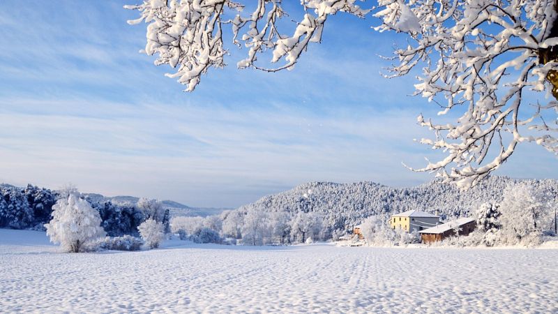 Nevades excepcionals al Prepirineu i gelades extenses