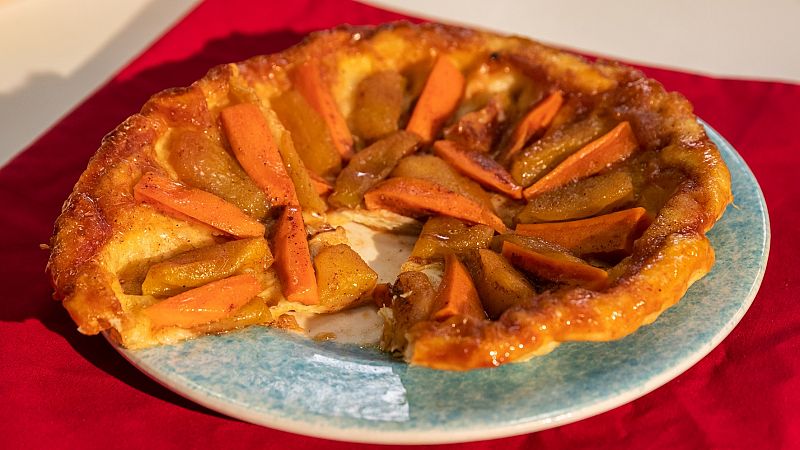 Receta de tarta de manzana y batata