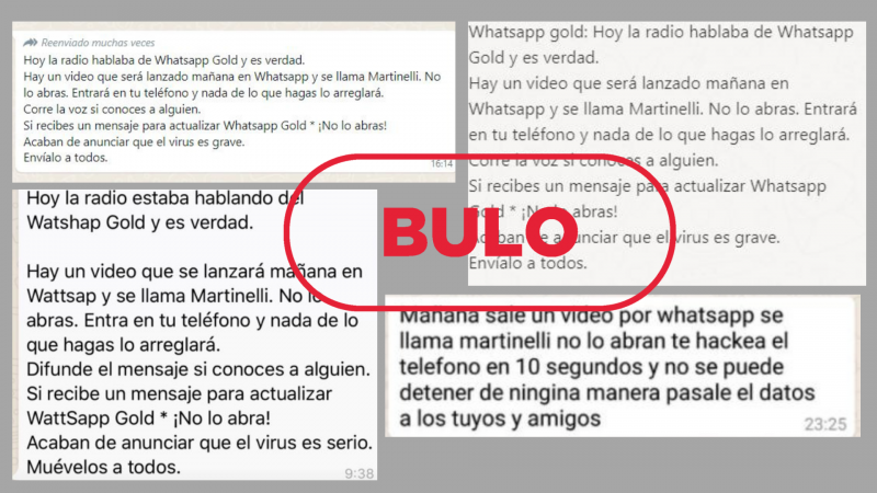 Cuidado con los mensajes que alertan sobre WhatsApp Gold y el vídeo Martinelli