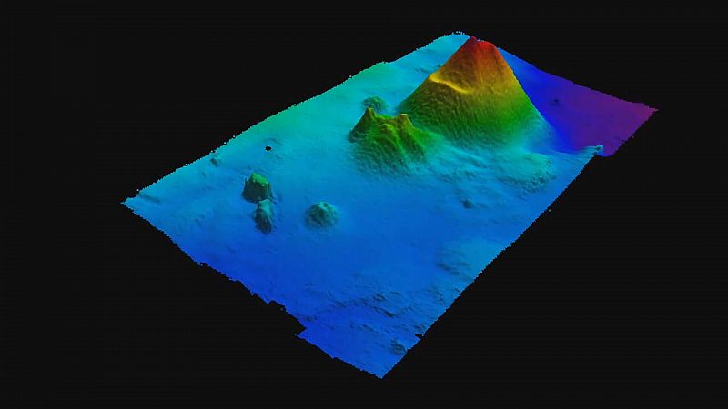 Primera imagen 3D del volcán de Enmedio