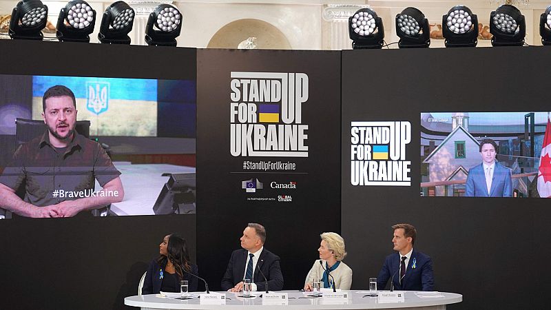 Una campaña mundial de apoyo a Ucrania recauda más de 10.000 millones de euros