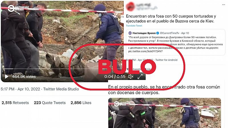 Estas imágenes no muestran una fosa común en Buzova