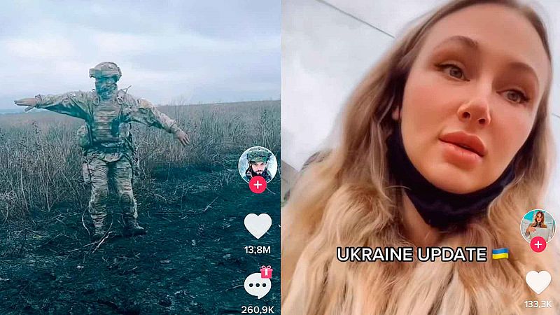 Seguir la guerra en Ucrania a través de Tiktok y memes