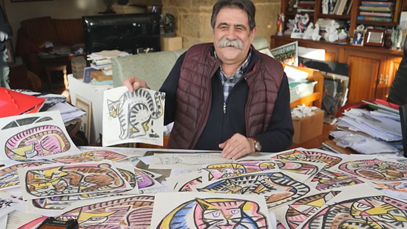 Xosé Vizoso, man dereita de Díaz Pardo en Sargadelos, expón cerámicas, pinturas e portadas de libros