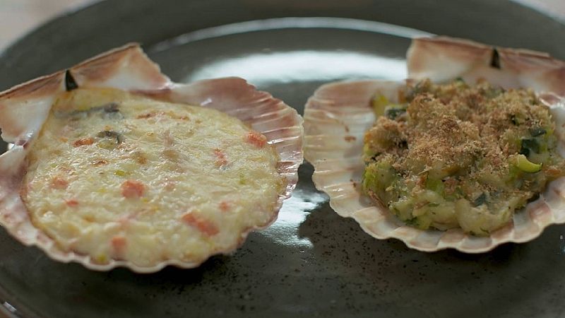 Prepara esta receta de aprovechamiento de conchas rellenas de atún y merluza