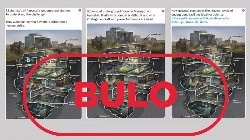 Es una ilustración antigua, no el búnker de la fábrica de Azovstal