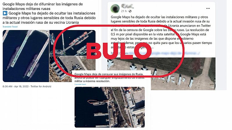Google no difuminaba las imágenes satelitales de bases militares de Rusia