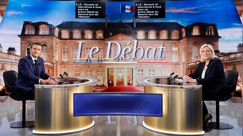 Así te hemos contado el único debate electoral entre Macron y Le Pen en Francia