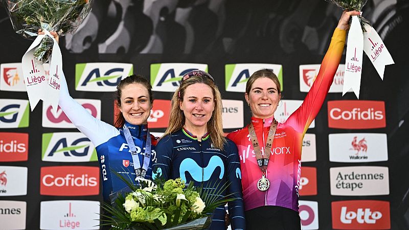 La ciclista del Movistar Van Vleuten se lleva la Lieja-Bastoña-Lieja