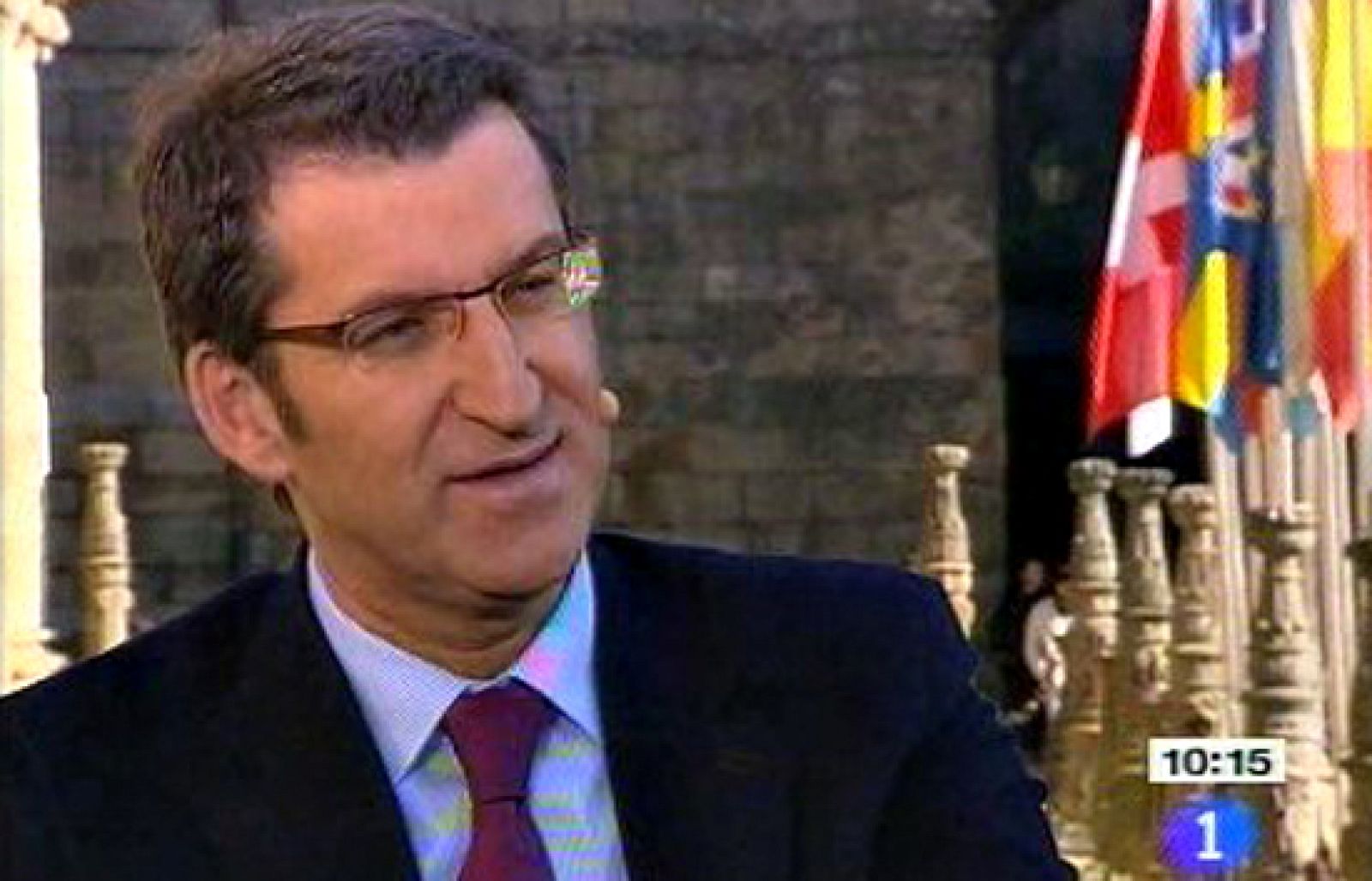 El candidato del PP en la elecciones gallegas, Alberto Núñez Feijóo, apuesta por un Gobierno en "tiempos turbulentos" y no uno dispar formado por socialistas y nacionalistas".