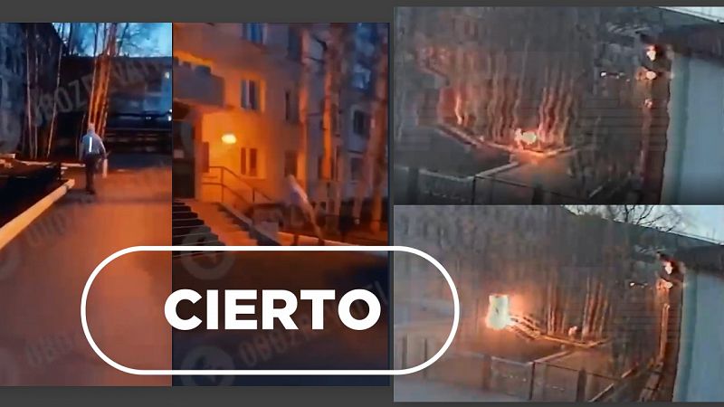 Este vídeo de un ataque con cócteles molotov a una oficina de reclutamiento militar en Rusia es cierto