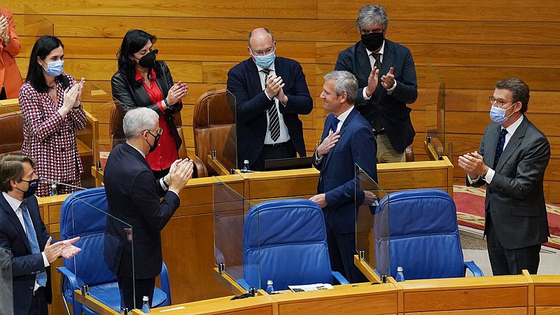 Alfonso Rueda toma el relevo de Feijóo tras ser investido presidente de Galicia solo con los votos del PP