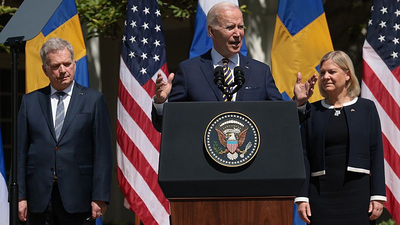 Biden celebra la decisión de Finlandia y Suecia: "Harán más fuerte a la OTAN"