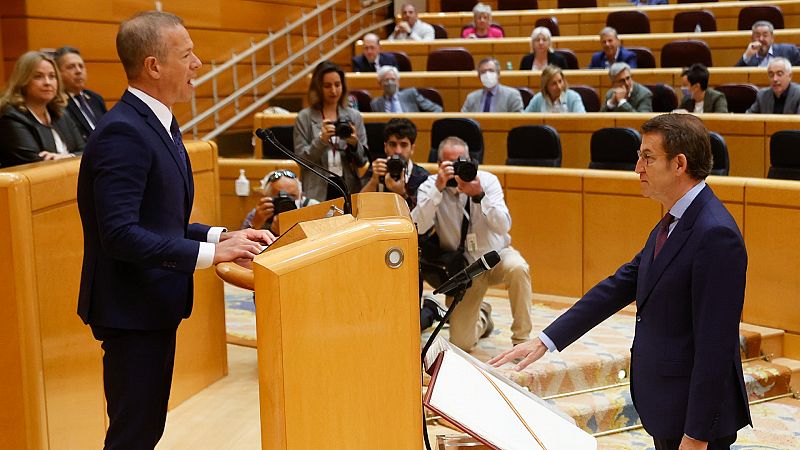 Feijóo toma posesión de su escaño en el Senado y defiende un "parlamentarismo serio, adulto y sosegado"