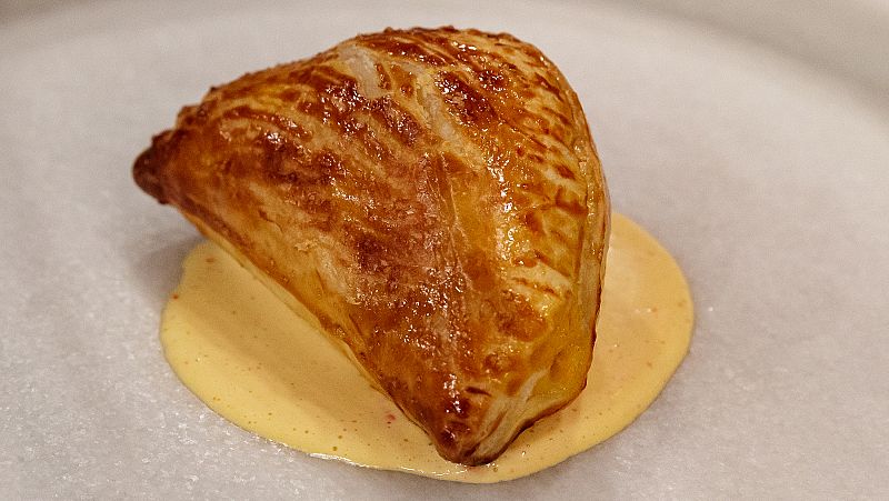 Receta de empanadilla de huevo y kimchi de Verónica