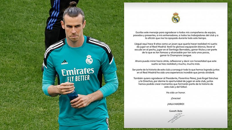 Gareth Bale, otro futbolista que se despide del Madrid tras vivir "una experiencia increíble"