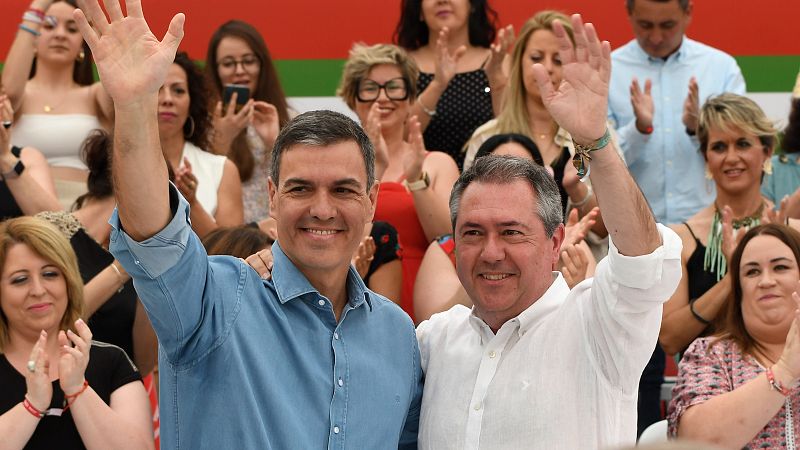 Sánchez busca levantar al socialismo andaluz "frente al PP y la ultraderecha": "Si salimos en masa, Espadas presidente"