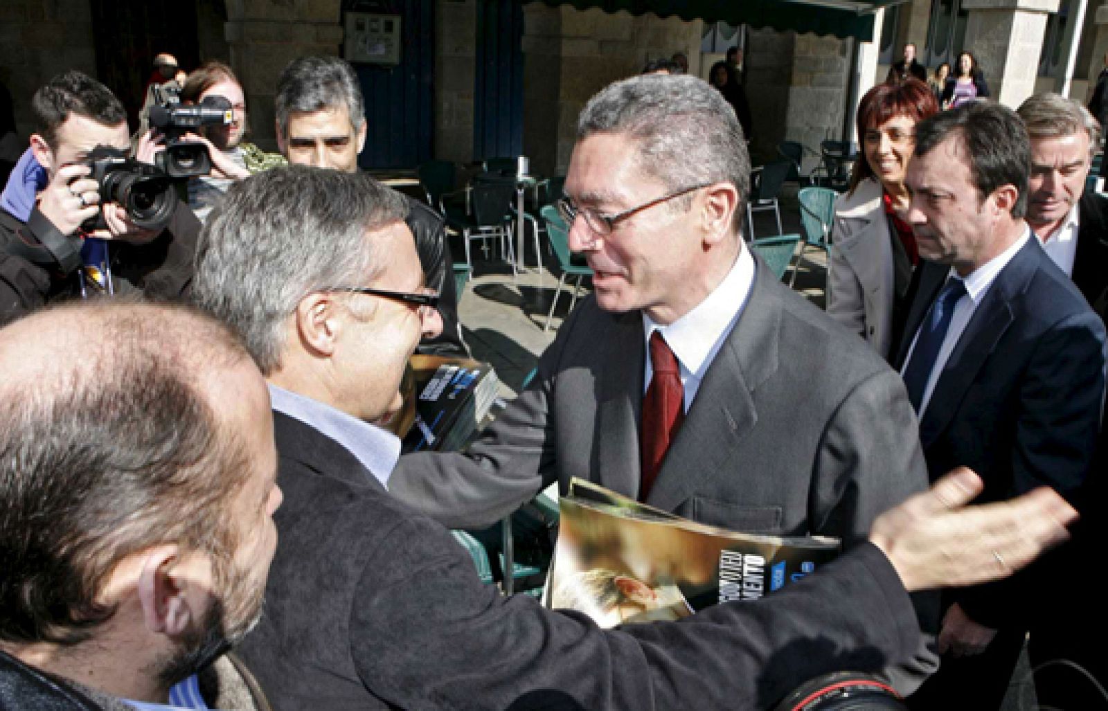 José Blanco y Alberto Ruiz-Gallardón han coincidido hoy en Lugo | Ver