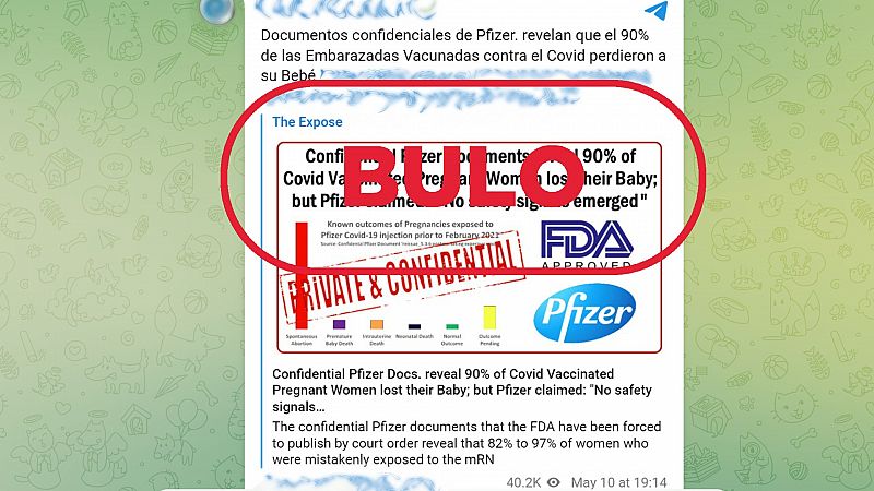 Es falso que el 90% de embarazadas vacunadas con Pfizer perdieran a su bebé