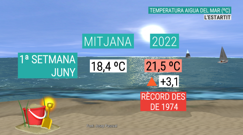 Rècord de temperatura de l'aigua a l'Estartit