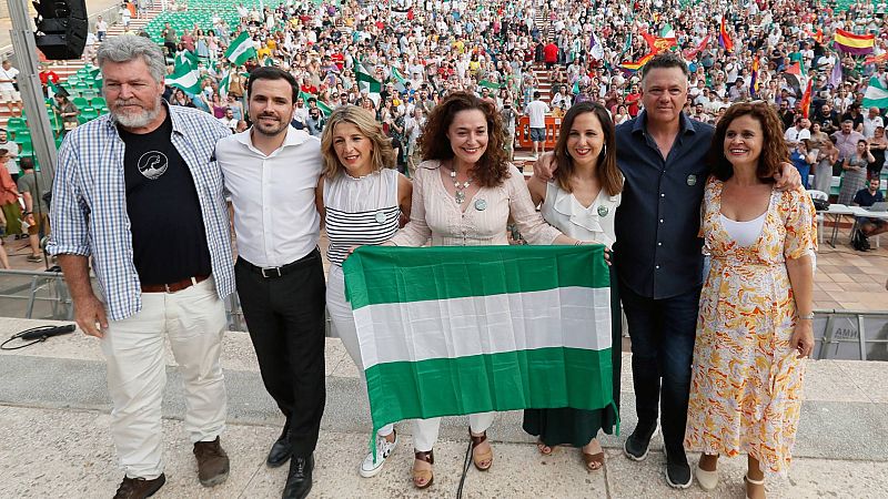 Díaz, Belarra y Garzón acusan a Moreno de "desmantelar" lo público y llaman a los socialistas indecisos a votar a Nieto