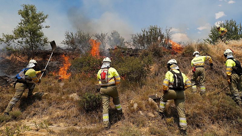 Estabilizado el incendio en la Sierra de la Culebra mientras la situación en Navarra es "altamente crítica"